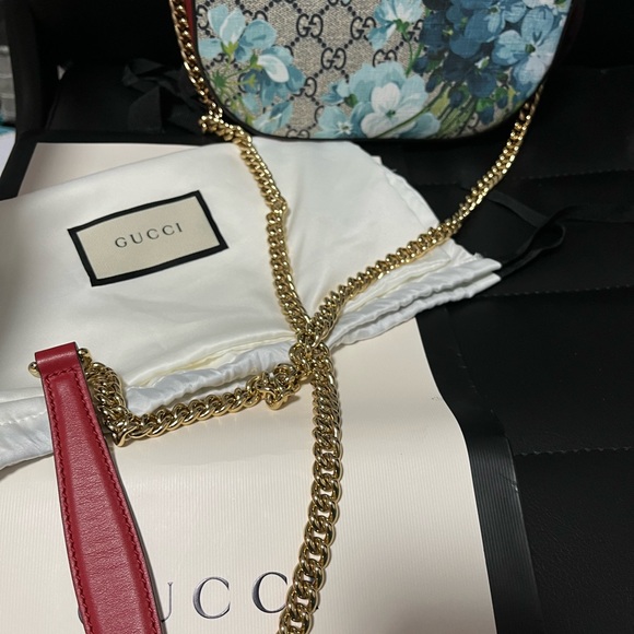 GG Supreme Bloom Chain Strap Small Blue - Picture 3 of 9